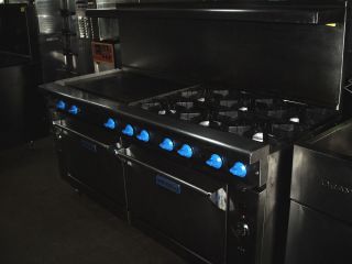 IMPERIAL GAS 6 BURNER 36 GRIDDLE DOUBLE CONVECTION TOTAL 72