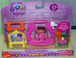 dora let s go adventure dancer mini playset new