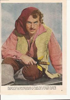 1941 The Corsican Brothers Movie Douglas Fairbanks Jr Color Print Ad