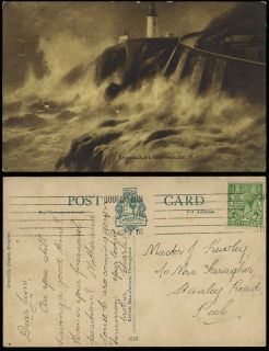 Elmer Keene I O M 1916 Old Postcard Douglas Lighthouse