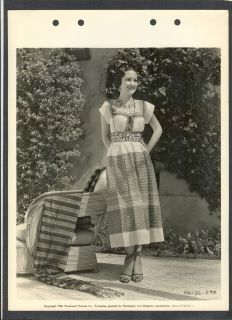 Dorothy Lamour in Traditional Mexican Dress N Mint DBLWT Key Book 1938