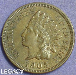 1905 Indian Head Cent Full Liberty 4 Diamonds GN