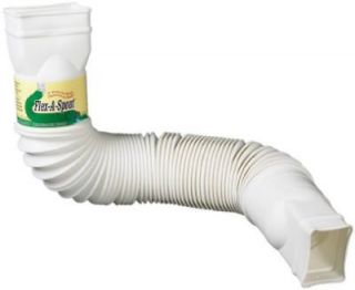 Amerimax Home Products 85010 Downspout Extension, Flexible, White Poly