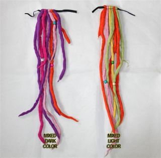 Colorful Dreadlock Hair Extensions Ponytail Handmade Brand New Color