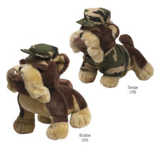 Zanies Ruff Neck Plush Squeaky Military 9 13 Dog Toy