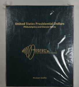 US Presidential Dollars P D Mints Intercept Shield Album w Slip Case