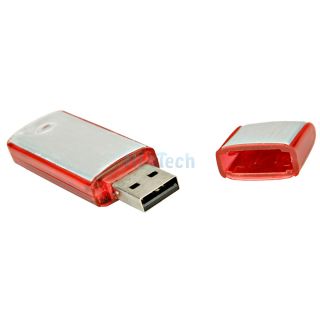 8gb mini digital voice recorder with u disk function silver red