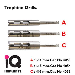 Trephine Drills with Irrigation Dental Implants