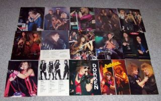 Lot of 47 Dokken Posters and Pinup clippings Don Dokken Lynch Mob 80S