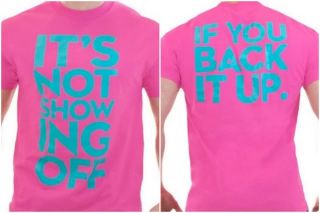 Dolph Ziggler Back It Up Show Off Pink T Shirt New