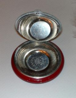 Fire Engine Red Art Deco Tapsift Compact by Evans