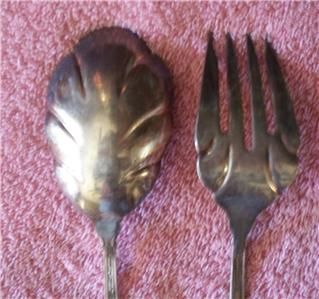  Shell Shaped Serving Spoon Fork Holmes Edwards Is Deep Silver