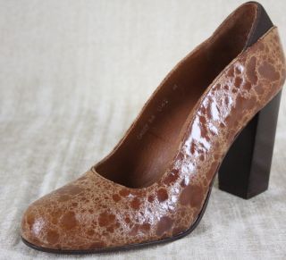 Donald J Pliner Casey Pump Brown Textured Leather Shoes Size 6 5 $