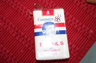 Dukakis for President 1988 Campaign King Size Cigarettes Unopened