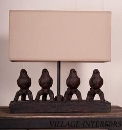 Artifact PERCHING Birds on A Branch Accent Table Lamp