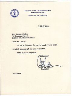 Allen w Dulles Signed Typed Letter CIA Director JSA PSA GUARANTEE