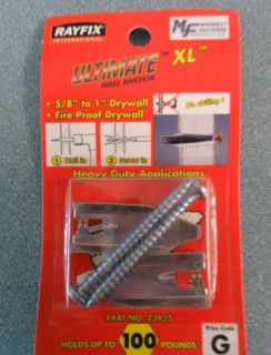 PACK of two NO DRILL WALL ANCHORS 5 8 1 DRYWALL 