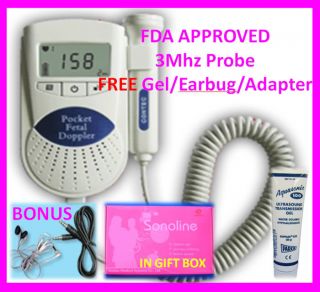 3MHz Fetal Doppler Sonoline B Baby Heart Monitor FDA AP