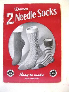Doreen 106 2 Needle Socks Knit Nell Armstrong 1954 for The Family 15