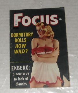  Focus Digest Mens Magazine Pin UPS Anita Ekberg Mamie Van Doren