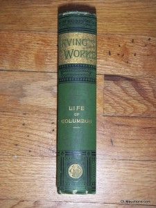 1884 Irvings Works The Life and Voyages of Christopher Columbus Rip