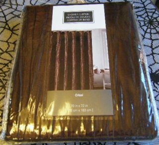 Duck River Beautiful Crissi Crinkly Chocolate Brown Shower Curtain New