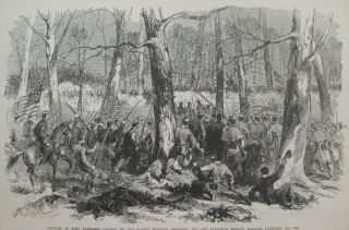 1896 Civil War Print Capture of Fort Donelson Charge