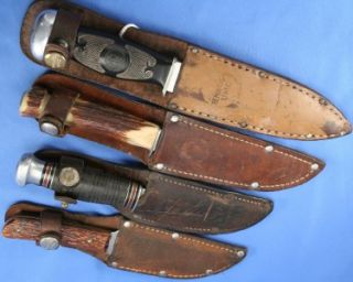 set of 4 vintage remington hunters