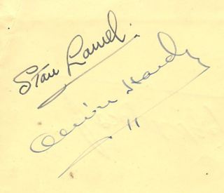 STAN LAUREL & OLIVER HARDY & JOSEPH SZIGETI VINTAGE 1940s SIGNED ALBUM