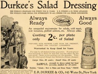 1897 Ad Durkees Salad Dressing Meat Sauce Condiment Original