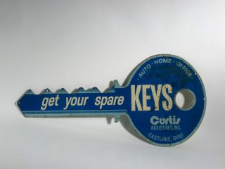 Vintage Key Makers Double Sided Advertising Sign Curtis Industries