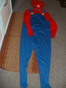 Super Mario Adults Size Large Fancy Dress Costume Jumpsuit Hat from