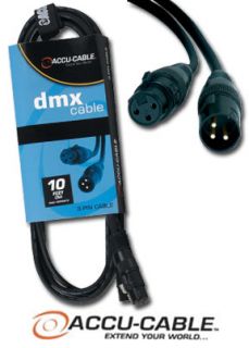 Accu Cable 10 Foot 3 Pin DMX Cable AC3PDMX10 (4 Pack) Free Expedited