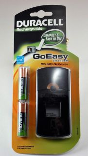 DURACELL RECHARGEABLE GO EASY CHARGER INCLUDES 2AA RECHARGEABLE