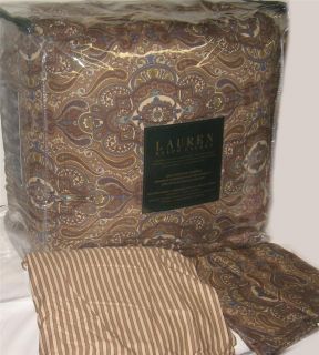 Ralph Lauren Colchester Cinnamon Paisley King or Queen Comforter Set