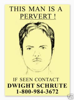 Dwight Schrute NBC Pervert Poster The Office T Shirt