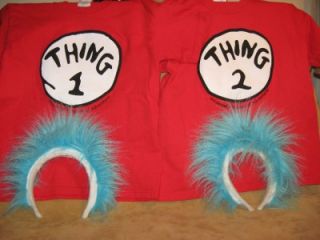 Universal® DR. SEUSS (THING 1 & THING 2) YOUTH SHIRTS w/ CoSTuME HAIR