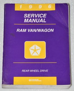 1996 DODGE RAM VAN & WAGON B 1500 2500 3500 Dealer Shop Service Repair