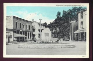 Dushore PA Town Square Monument Sullivan Co Used 1932