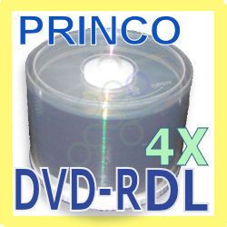 90 Princo 4X Silver Shiny DVD R DL Double Dual Layer