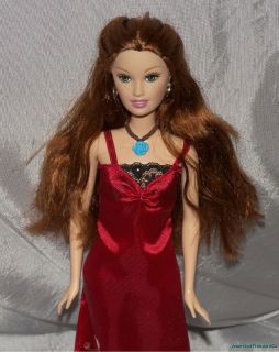 Rare Barbie 2004 FASHION FEVER DREW Lara Redhead w/ Freckles Red Dress