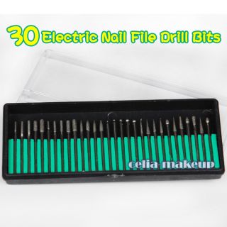 30 Bits Electric Nail Pen Drill Sanding Bands Nail Art Pedicure Kit