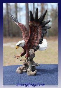 New Soaring Bald Eagle Statue Wings Spread Claws Sculpture Statue