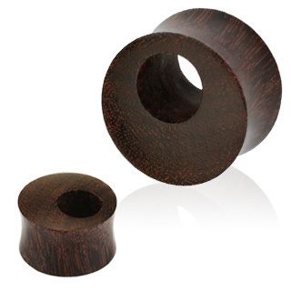  Wood with Eyelet Ear Plugs Tunnel Body Piercing Jewelry