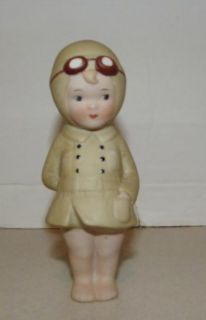  Antique Bisque Porcelain Amelia Earhart Earhardt Doll Figurine