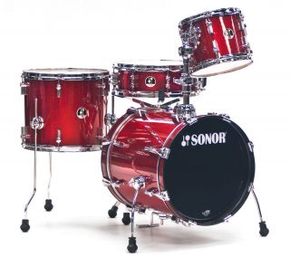 SONOR drums sets SAFARI Red Galaxy Sparkle 4pc kit 10 14 16 bass snare