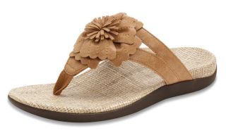 Orthaheel Talia Womens Floral Accent Sandals Camel 2012