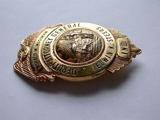  Attorney General of Indiana Donald M. Mosiman Estate 1937 Gold Badge