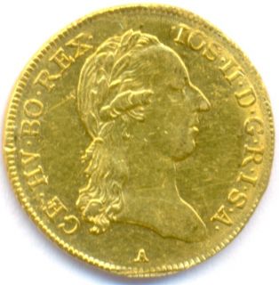 1787 Gold Ducat Austria Gem Almost Uncirculated Scarce