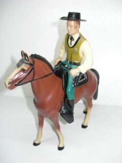 Vintage Hartland Plastic Wyatt Earp Figure with Horse